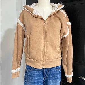 Crave Fame Off-White Sherpa Jacket